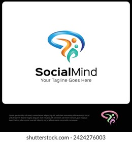 Social Mind Logo Template For Multiple Use  