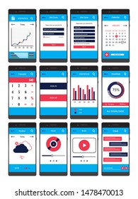 Social Mobile App Design Kit - Pixel Precise Layered Vector-based GUI - Ready For Use 