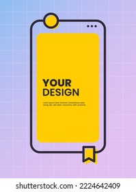 Social mobile app story interface template. Social media stories mock up.