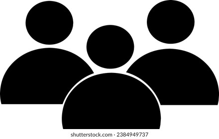 Social multiple user people team icon vector logo