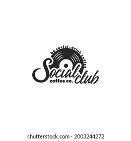 social music clum logo design illustration