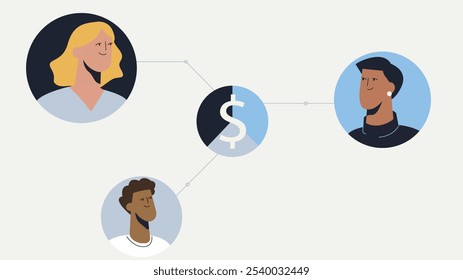 social network abstract scheme. Abstract communication scheme
