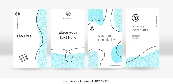 Social network abstract stories template