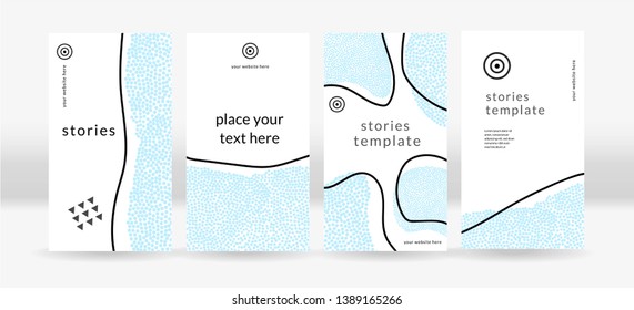 Social network abstract stories template