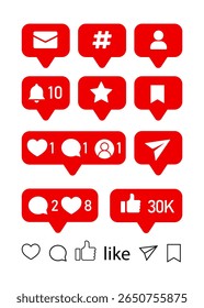 Social network app icons vector. Social network signs on white background. Stock vector stock illustration
