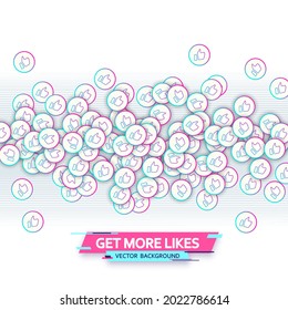 Social Network Background, Banner Template. Streaming, Blogging, Advertising. Social Media Concept. Vector Illustration. EPS 10