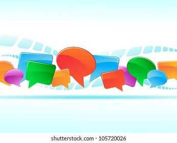 Social Network background multicolored bubbles