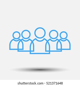 SOCIAL NETWORK WITH BLUE OUTLINE