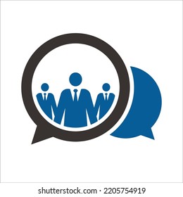 social network with bubble talk icon