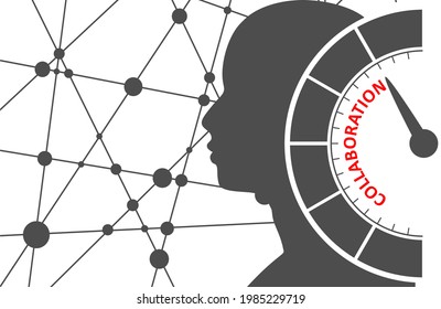 Social network and business communication. Teamwork concept