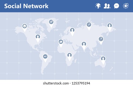 Social network business concept vector