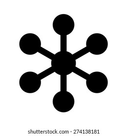 Social network or business networking flat vector icon for apps and websites