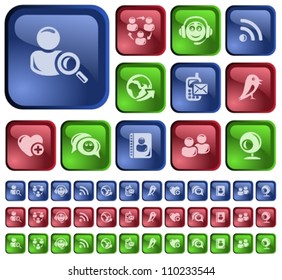 Social network button set
