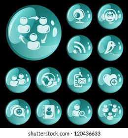 Social network button set