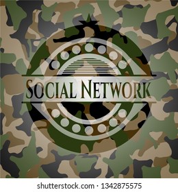 Social Network camouflage emblem