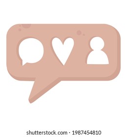 Social network chat icon. Cartoon of Social network chat vector icon for web design isolated on white background