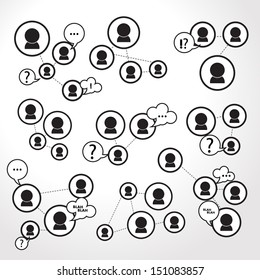 Social Network Circles - Isolated On White Background - Vector Illustration, Graphic Design Editable For Your Design. 