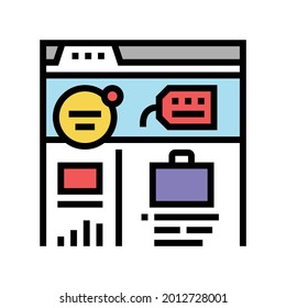 vector de icono de color de red social. signo de red social. ilustración de símbolo aislado