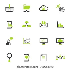 social network color vector icons for web and user interface design