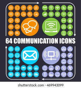 Social network communicate icons