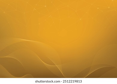Banner Da Comunicação Da Rede Social Sobre Fundo Amarelo. Ilustração De Vetor Do Conceito De Conexão De Rede De Dados Global