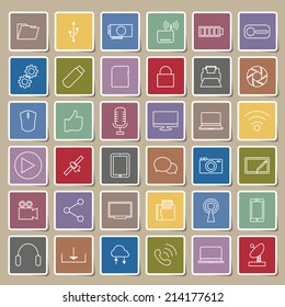social network, communication in the global computer icons