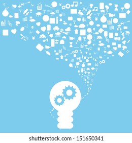 social network, communication in the global networks with idea