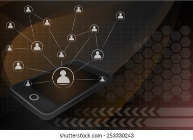 social network, communication in the global  smart phone networks