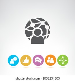 social network and communication icons