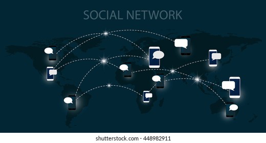 Social Network. Communication. Vector illustration.