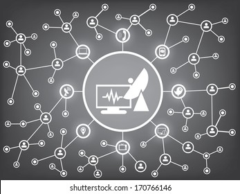 Social network of computer web design and office