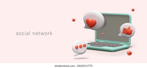 Social network concept. Active online communication. Digital technologies