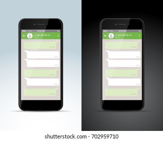 Social network concept. Blank template. Messenger window. Chating and messaging concept. Isolated vector illustration.