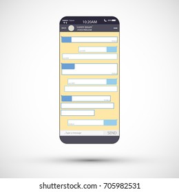 Social network concept. Blank template. Messenger window. Chating and messaging concept. Vector illustration