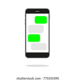 Social network concept. Blank template. Chatting and messaging. 