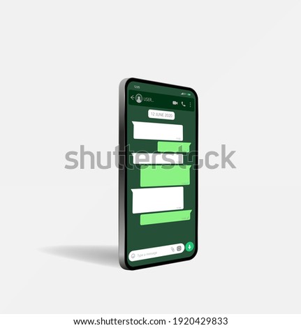Social network concept. Blank template. Chating and messaging concept.