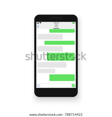 Social network concept. Blank template. Messenger window. Chating and messaging concept. Vector