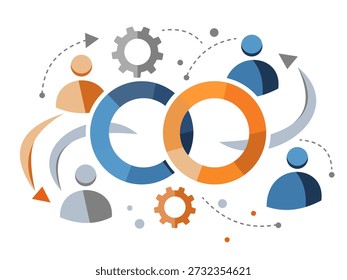 social network concept, Collaboration Editorial Abstract Background