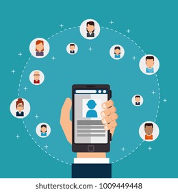 social network concept communication device