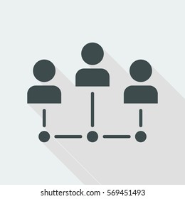 Social network concept - Flat minimal icon