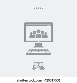 Social network concept icon