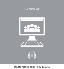 Social network concept icon