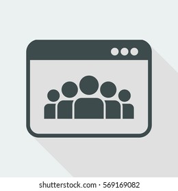 Social network concept icon