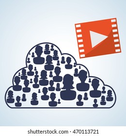 Social network concept with icon design, vector illustration 10 eps graphic.