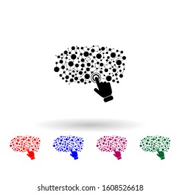 Social network concept multi color icon. Simple glyph, flat vector of touch screen icons for ui and ux, website or mobile application