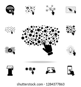 social network concept on touch screen icon. Detailed set of digital touch icons. Premium graphic design. One of the collection icons for websites, web design, mobile app