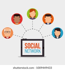 social network concept people connected