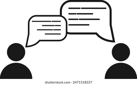 concepto de red social icono de conversación de personas