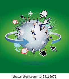 Social Network concept - stock vector - Vector