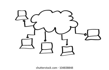 Social Network Concept Vector Cartoon